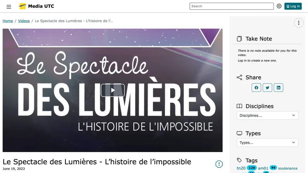 UTC WebTV — « L'histoire de l'impossible »